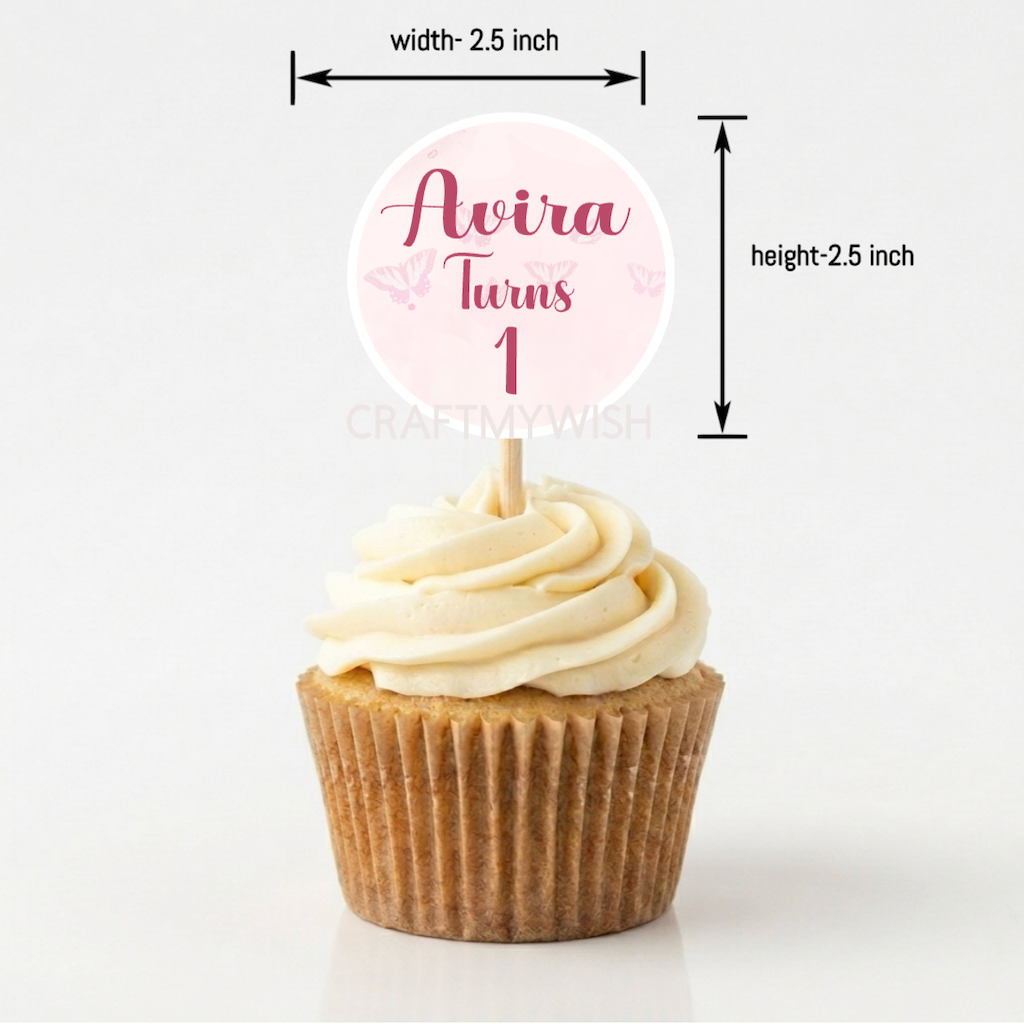 Fairy Theme Cup Cake Topper Design2