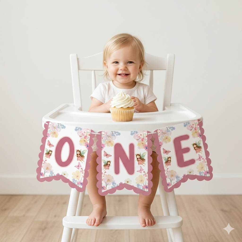 Fairy Theme High Chair Banner