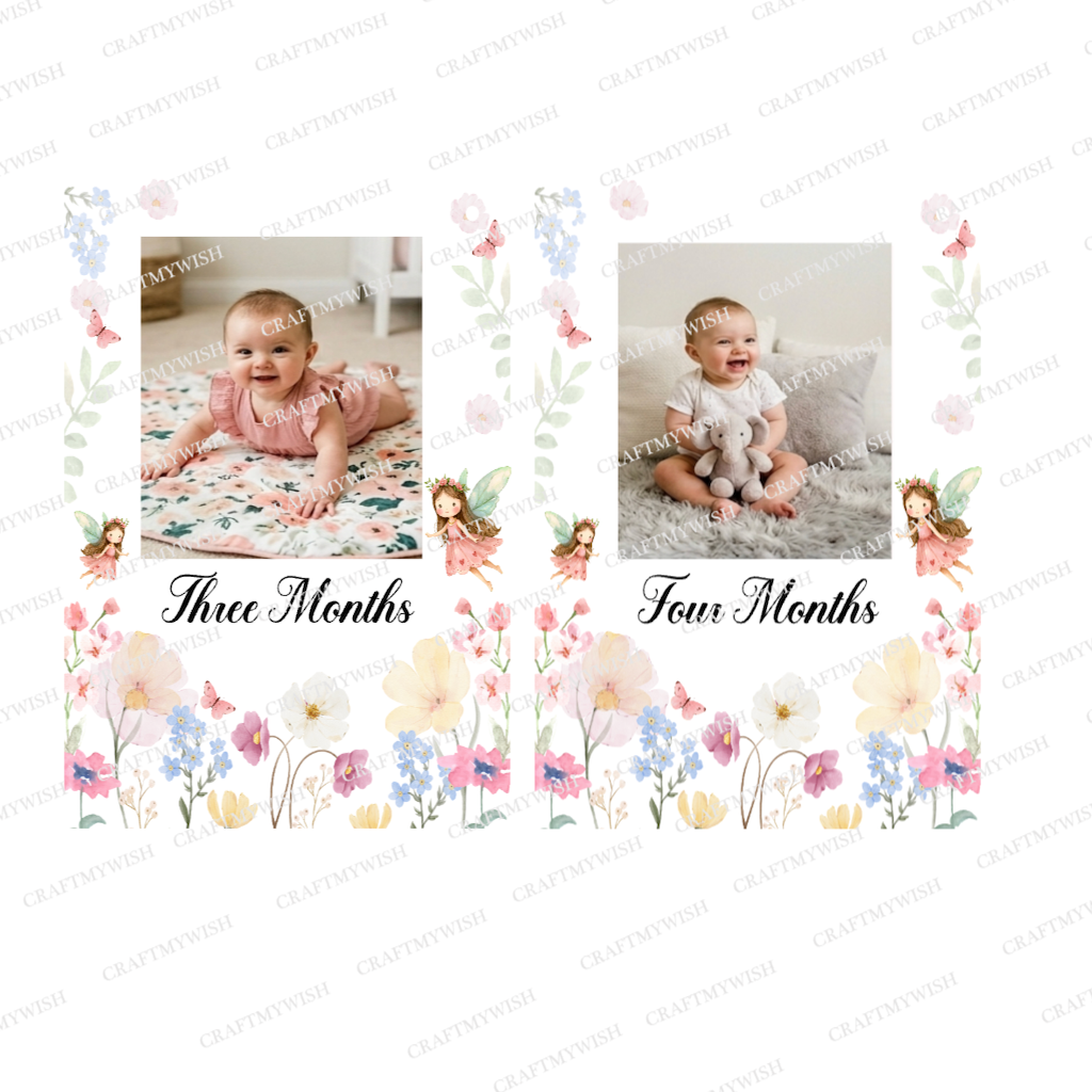 Fairy Theme 12 Months Photo Banner