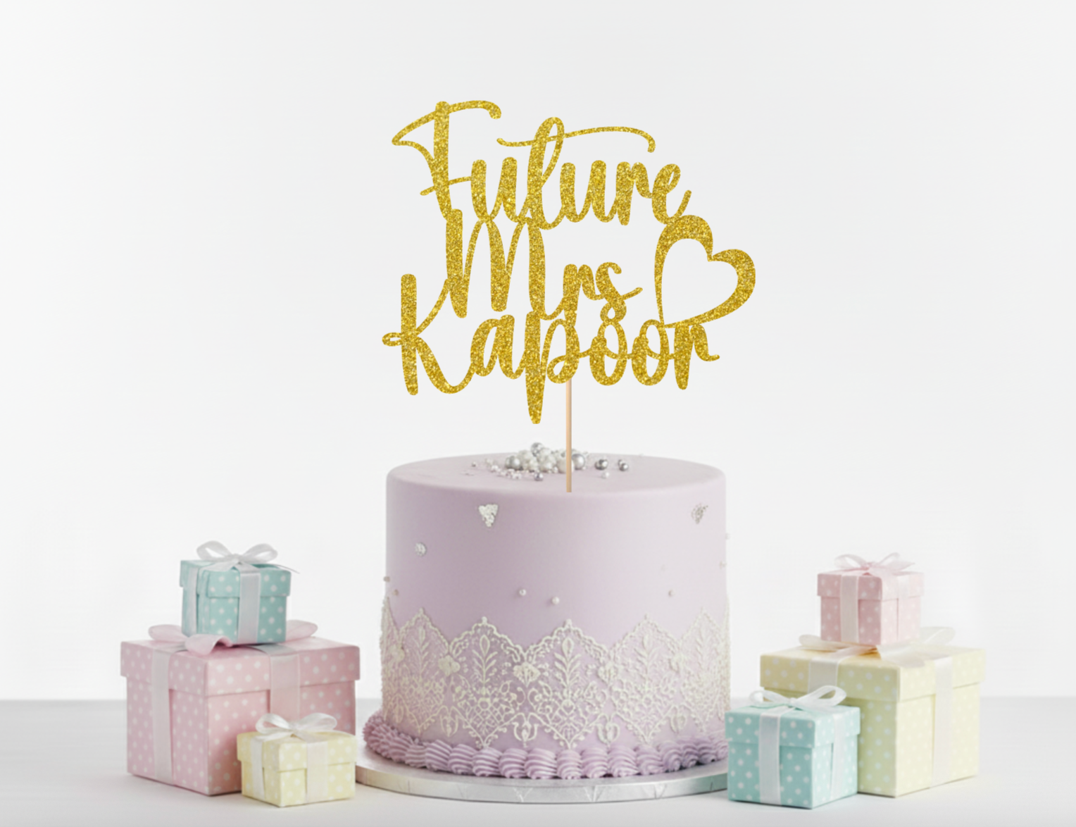 Bridal Shower Cake Topper Design 4