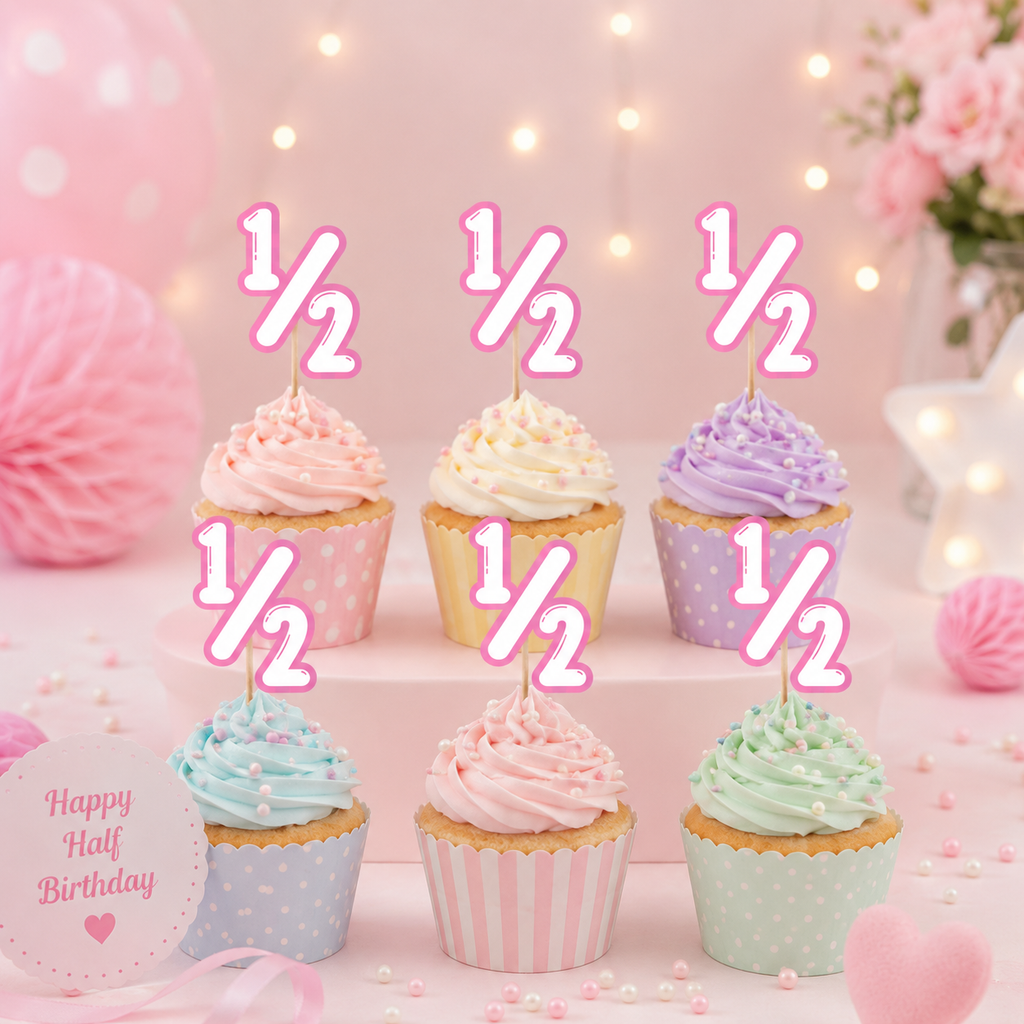 SIX Months/ Half Birthday Basic Package For Baby GIRL | Half Way To ONE Decor