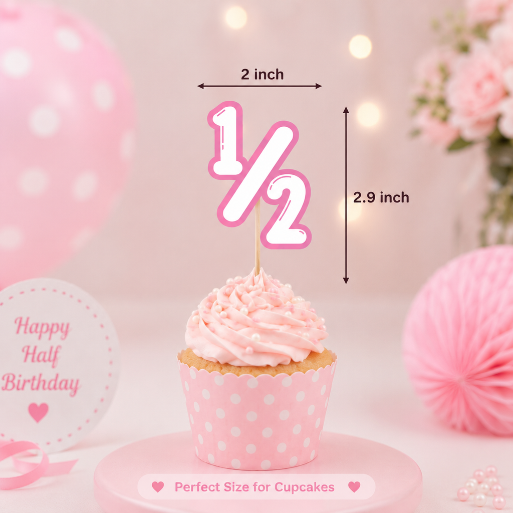 SIX Months/ Half Birthday Basic Package For Baby GIRL | Half Way To ONE Decor