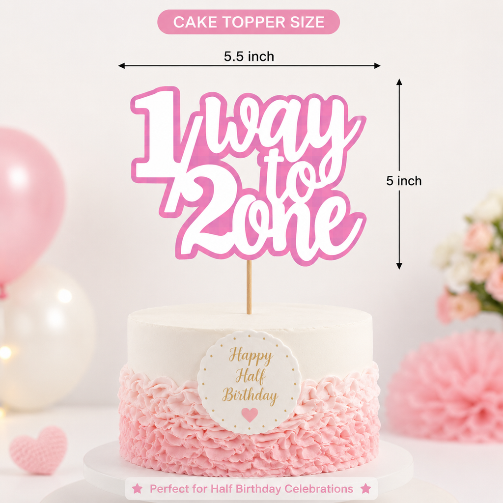SIX Months/ Half Birthday Basic Package For Baby GIRL | Half Way To ONE Decor