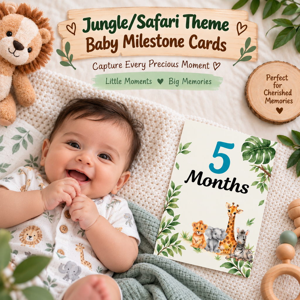 Jungle/Safari Baby Milestone Cards | Baby Milestone Cards
