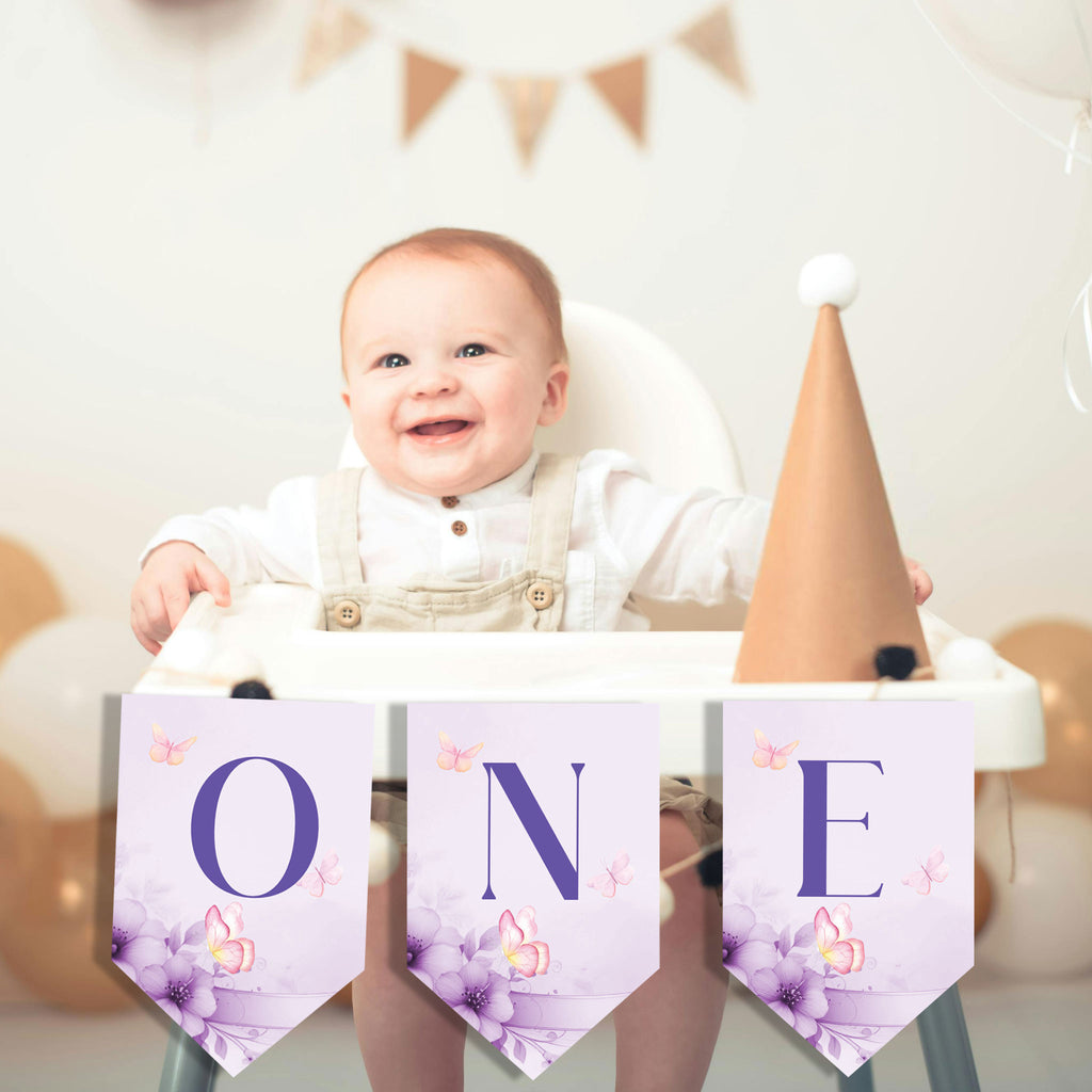 Butterfly Theme High Chair Banner