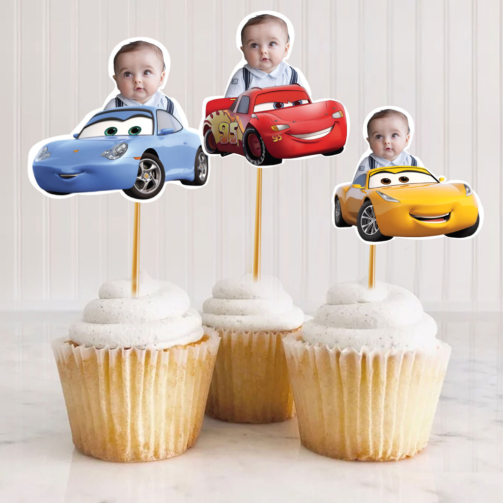 Car Theme Cup Cake Topper D2