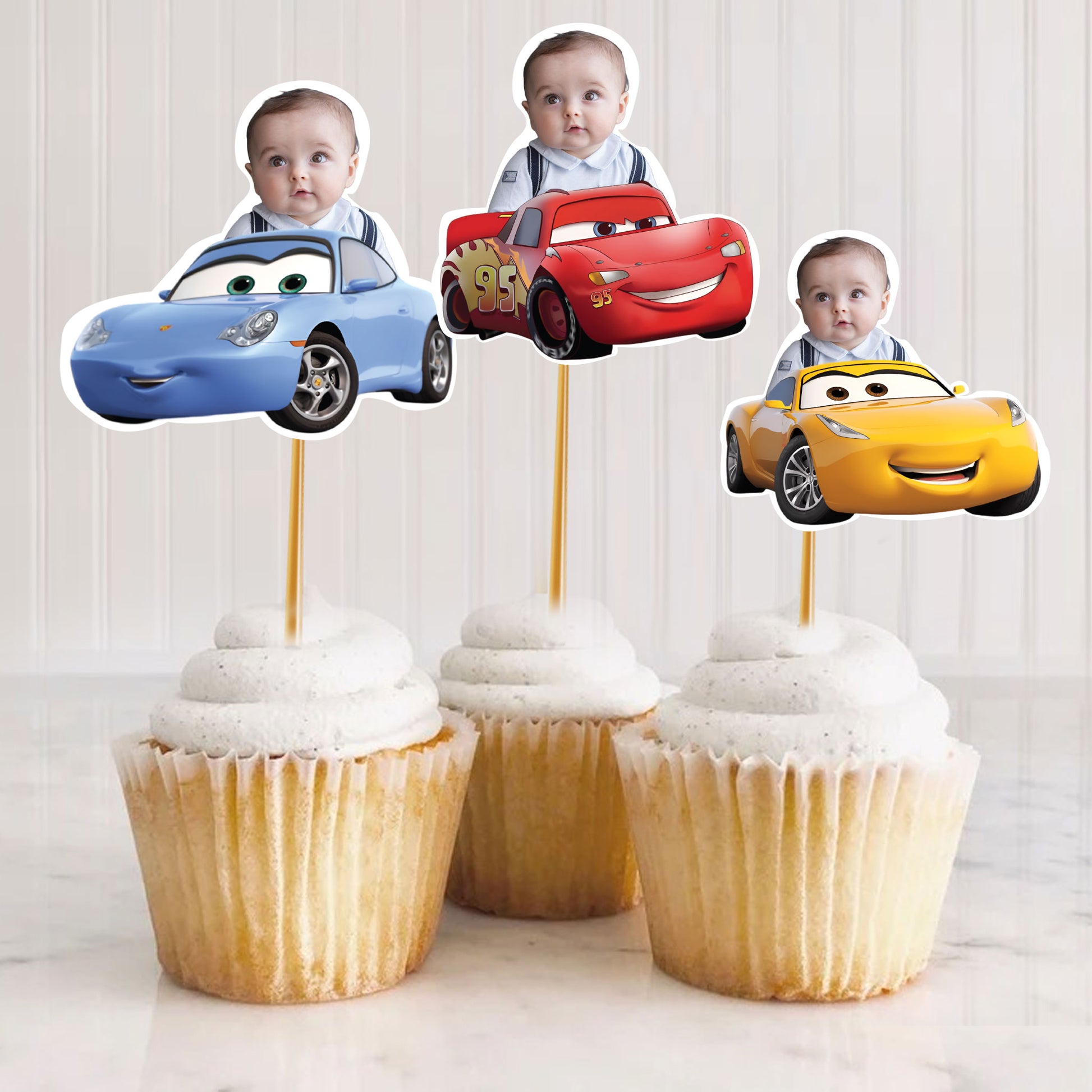 Car Theme Cup Cake Topper D2