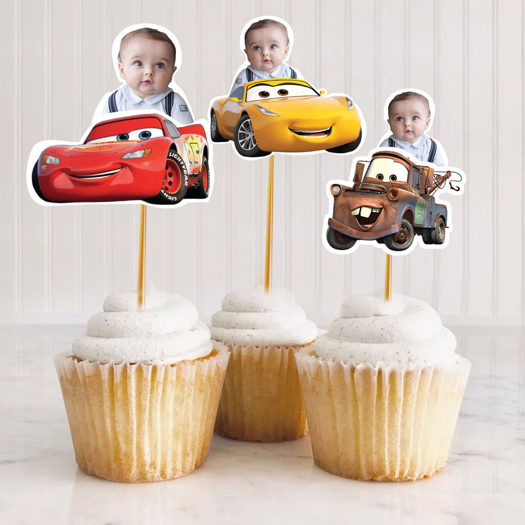 Car Theme Cup Cake Topper D2