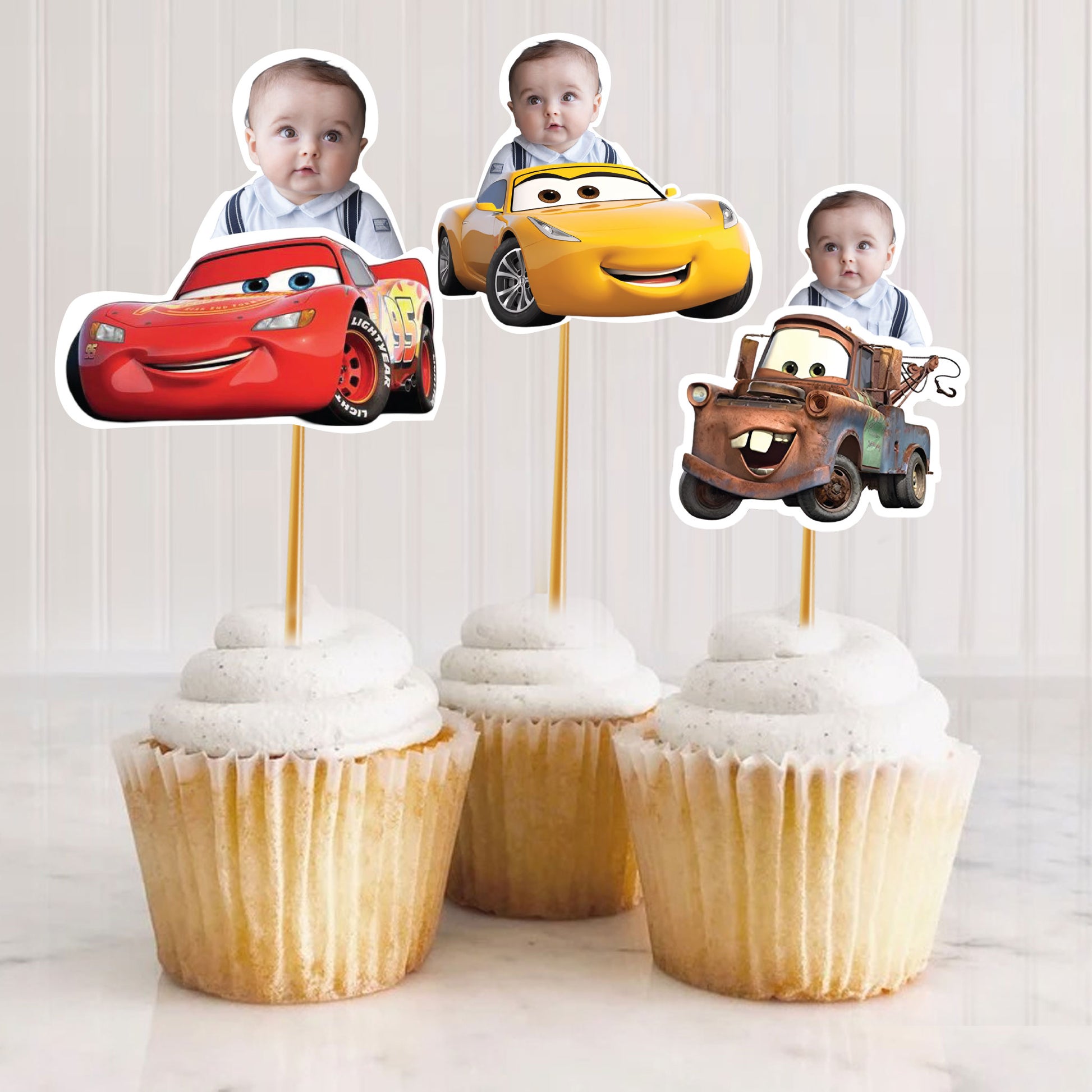 Car Theme Cup Cake Topper D2