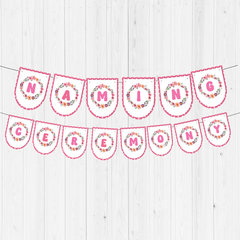 Naming ceremony paper bunting  D1