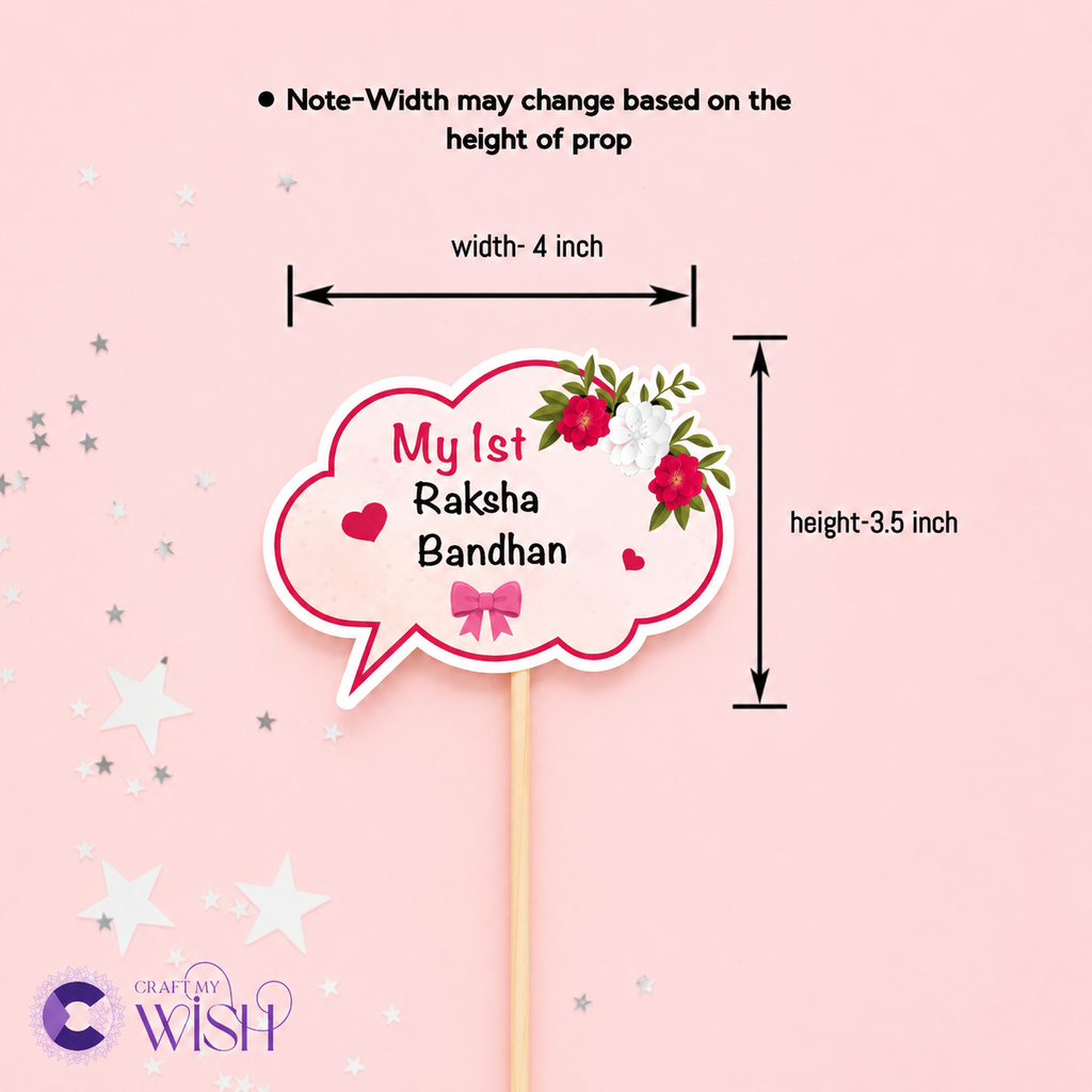 First Rakhi Photo Booth Props | First Rakshabandhan Party Decor