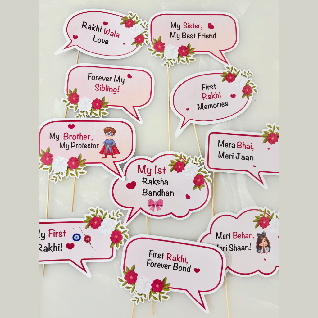 First Rakhi Celebration BASIC PACKAGE 1st Rakhi Banner & Props