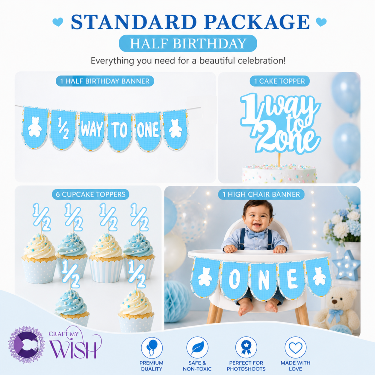 Six Month / Half Birthday Standard Package Baby BOY