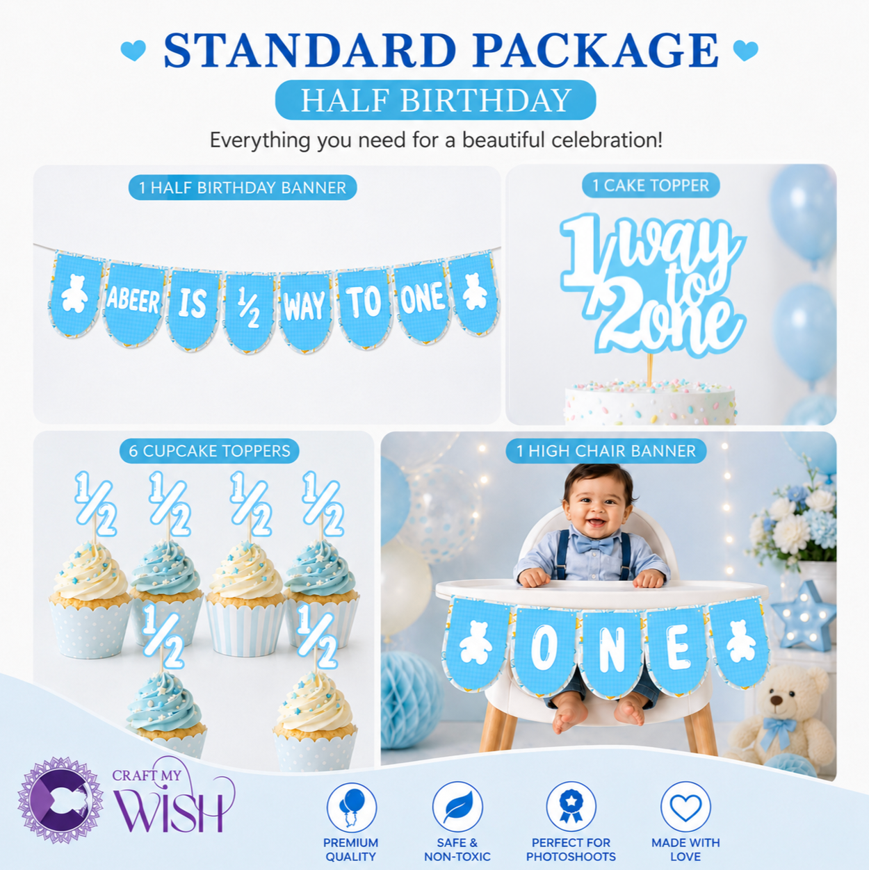 Six Month / Half Birthday Standard Package Baby BOY