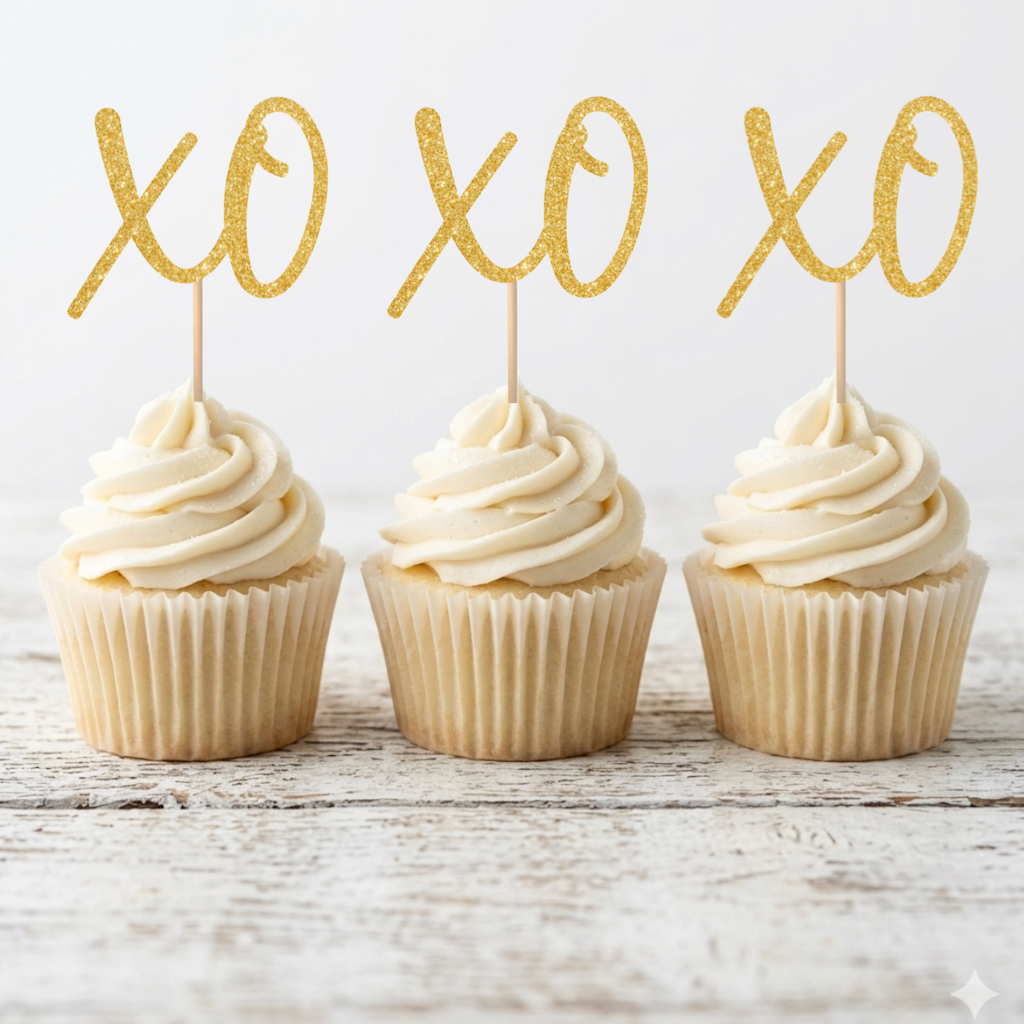 Valentines Day Cup Cake Topper D2