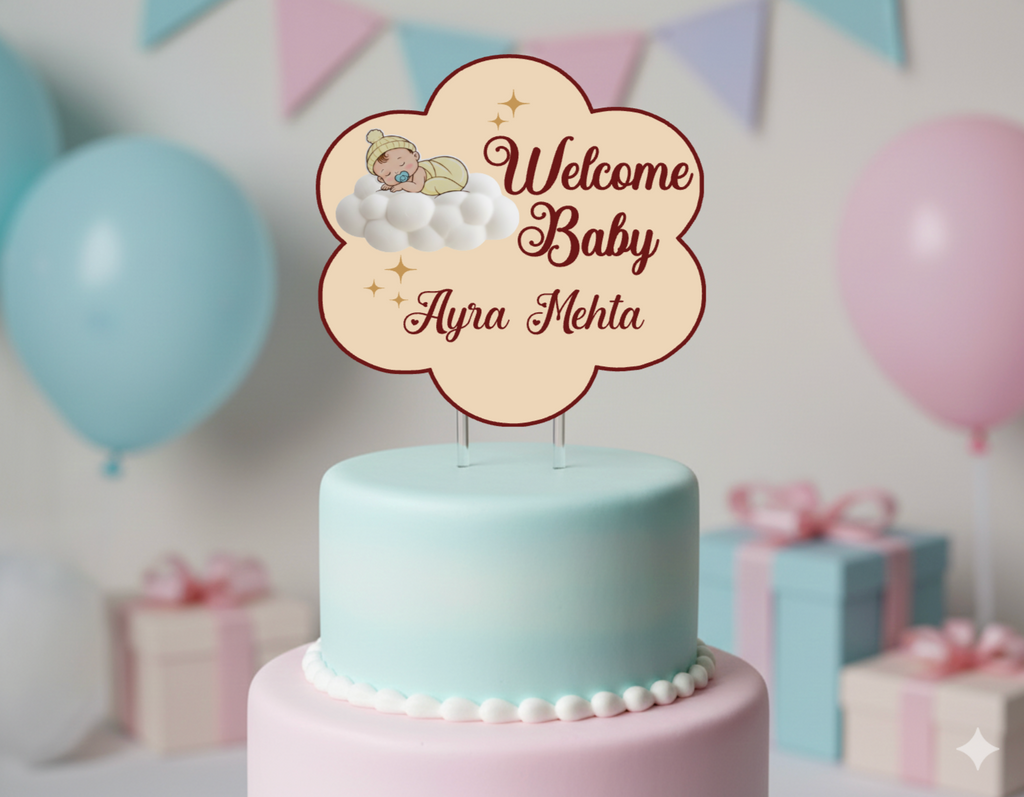 Baby Welcome Cake Topper D4