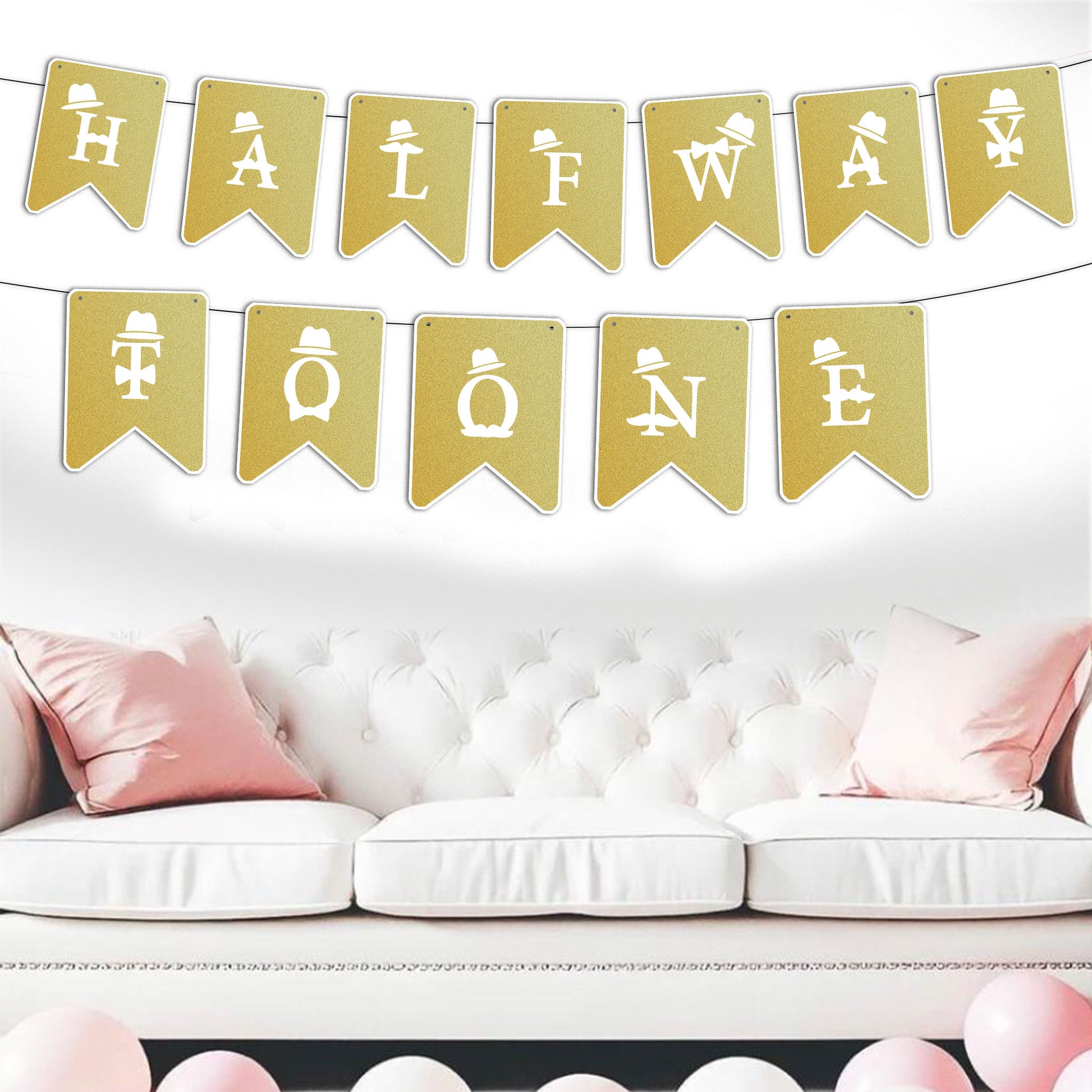 Half birthday Cake Topper  Glitter  D3