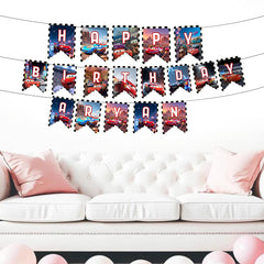 Car Theme Personalized Paper Bunting