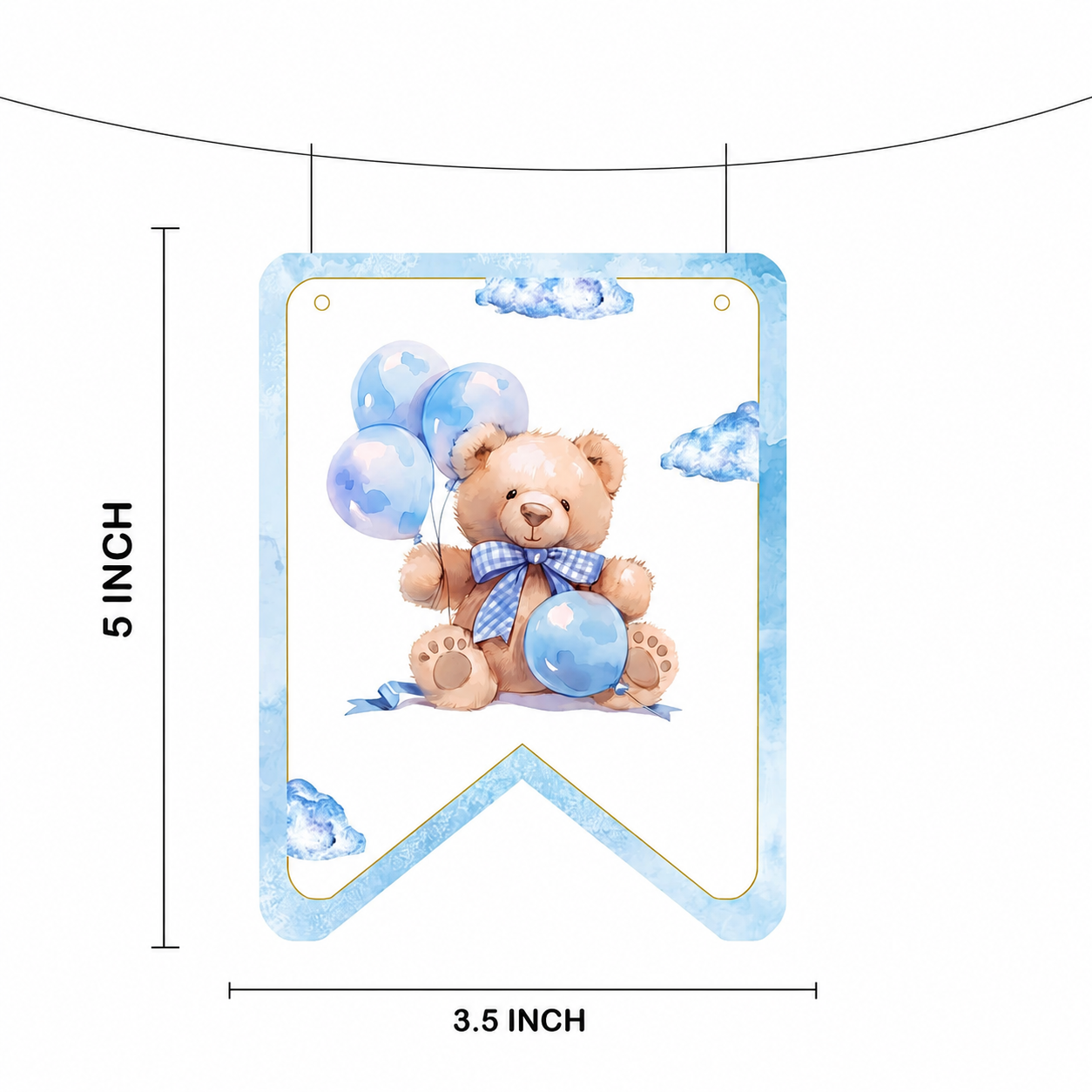 Baby Boy Welcome Banner | Personalised Newborn Welcome Decor