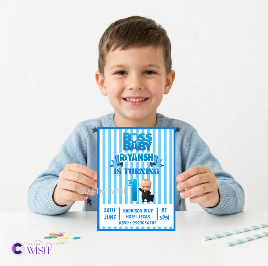 Boss Baby Theme Printable Birthday Invite / Soft copy