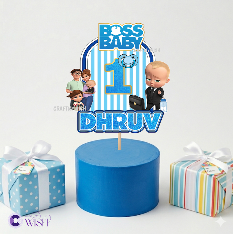 Boss Baby Handcrafted Cake Topper Design 2 – Birthday Party Decoration