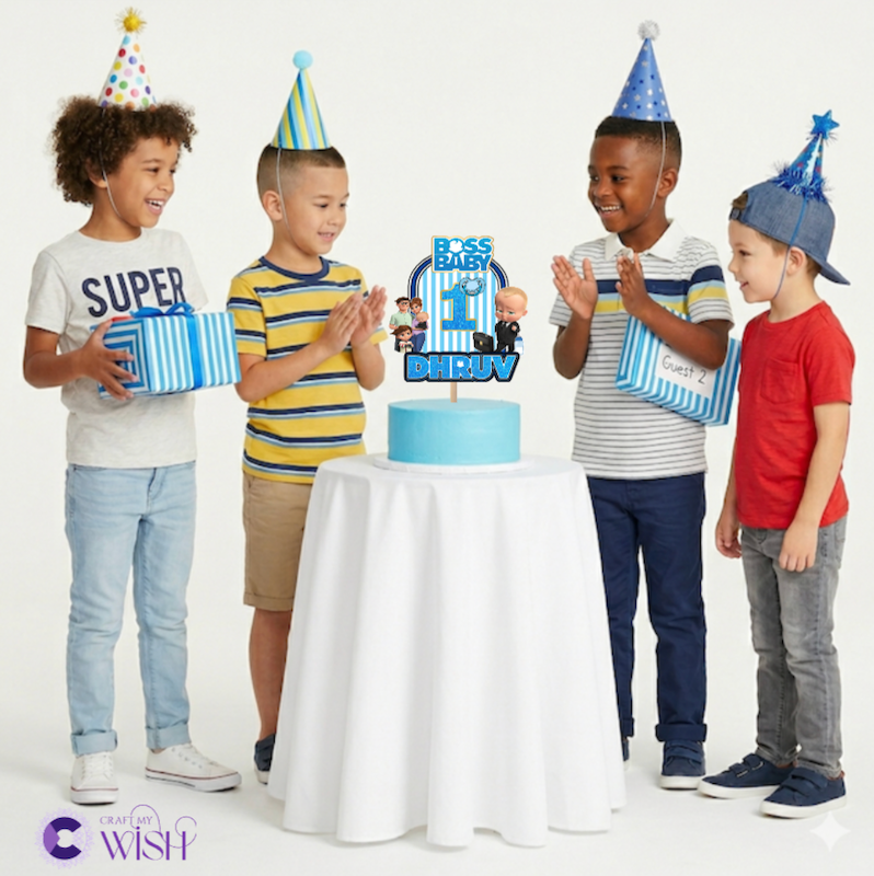 Boss Baby Handcrafted Cake Topper Design 2 – Birthday Party Decoration