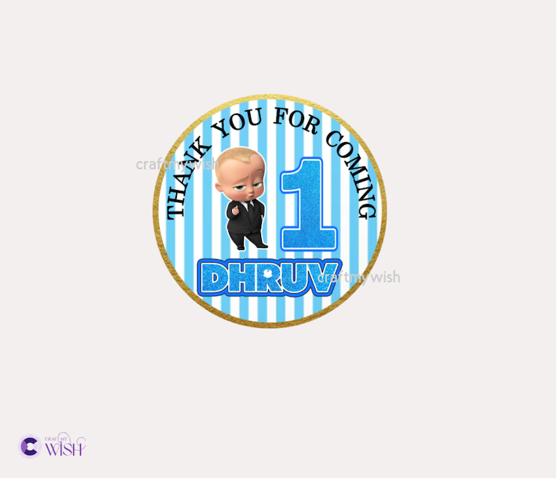 Boss Baby Stickers – Printed Birthday Party Decoration