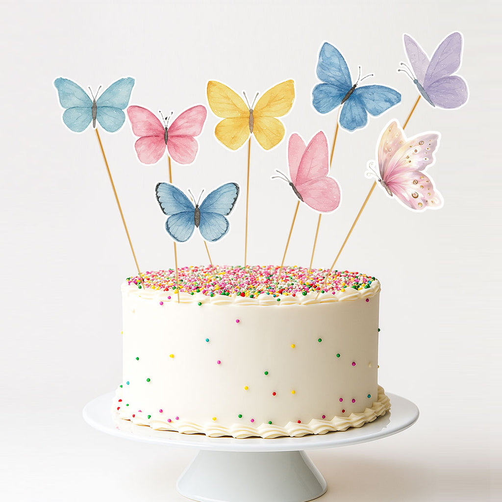 Butterfly Cake Toppers printed