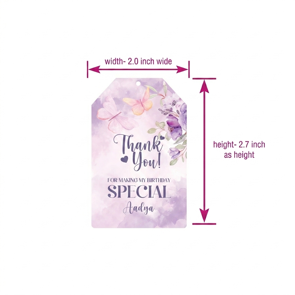 Butterfly Theme Gift tag
