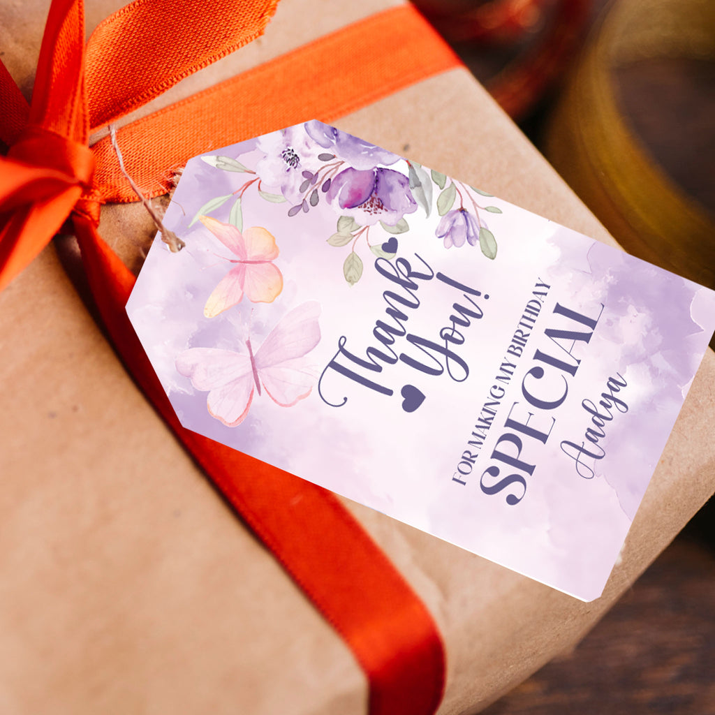 Butterfly Theme Gift tag