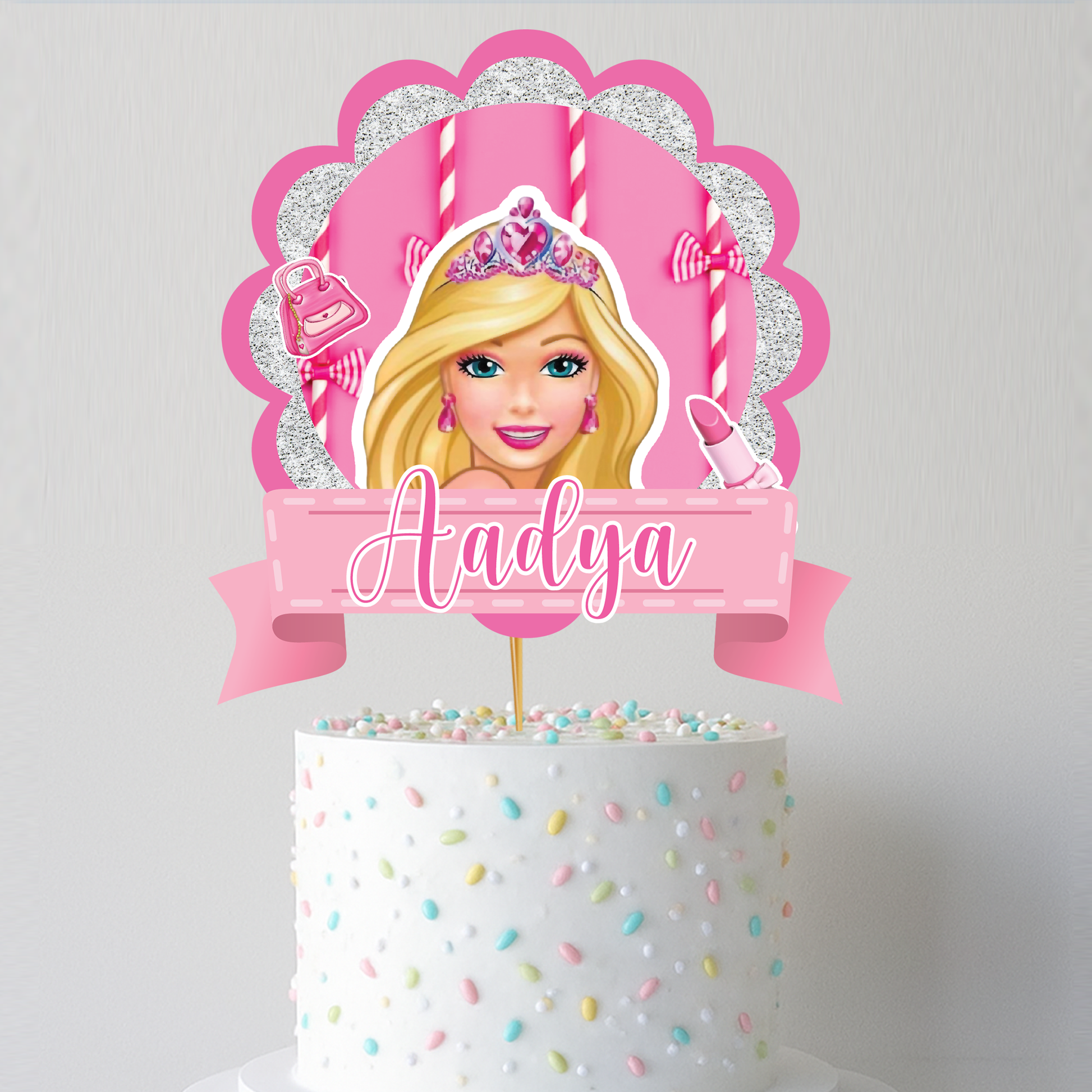 Barbie Theme Hand Crafted Cake Topper