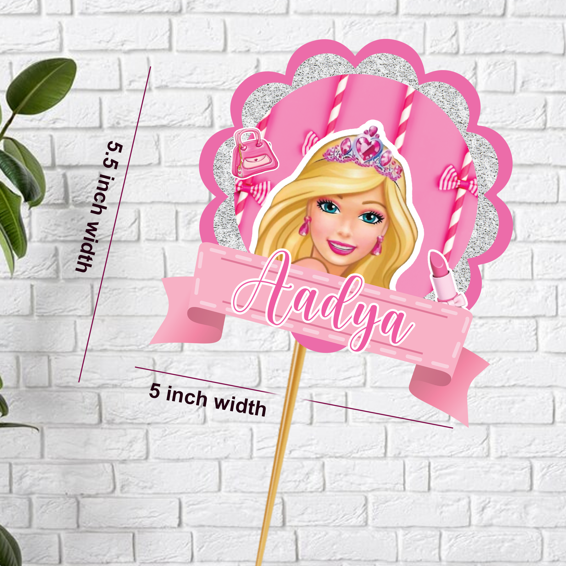 Barbie Theme Hand Crafted Cake Topper