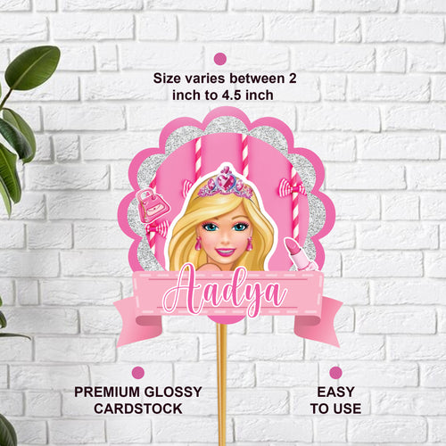 Barbie Theme Hand Crafted Cake Topper