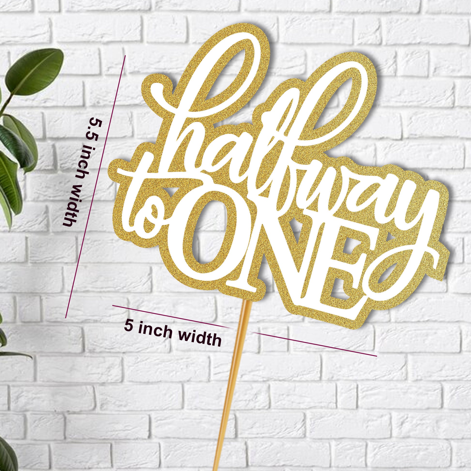 Half birthday Cake Topper D2