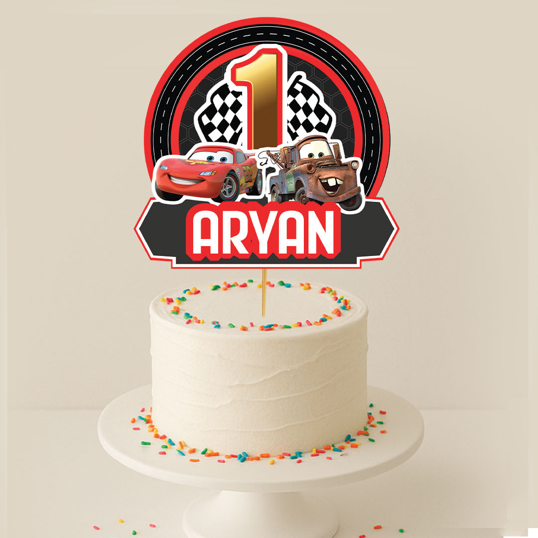 Car Theme Hand Crafted Cake Topper
