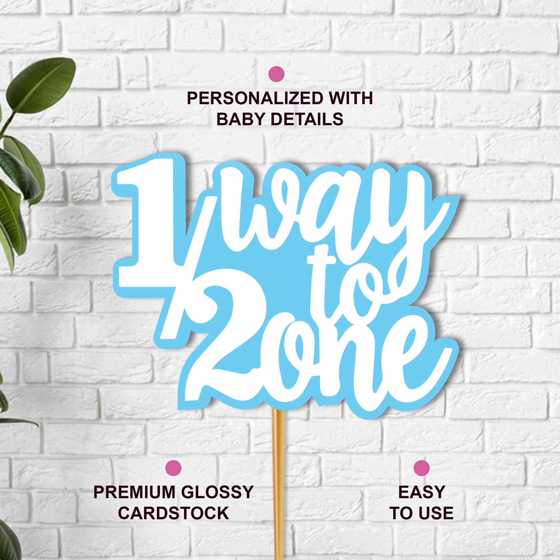 Half birthday Cake Topper D2