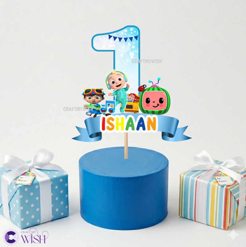 Cocomelon Cake Topper – Printed Birthday Party Decoration for Kids