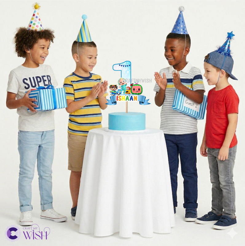 Cocomelon Cake Topper – Printed Birthday Party Decoration for Kids