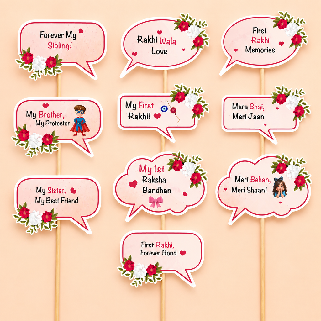 First Rakhi Celebration BASIC PACKAGE 1st Rakhi Banner & Props