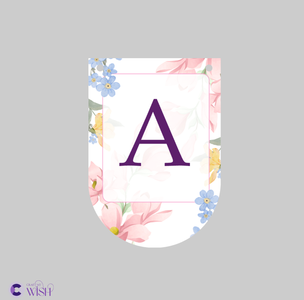 Personalized Naming Ceremony Bunting Banner | Paper Party Decor Pink Floral