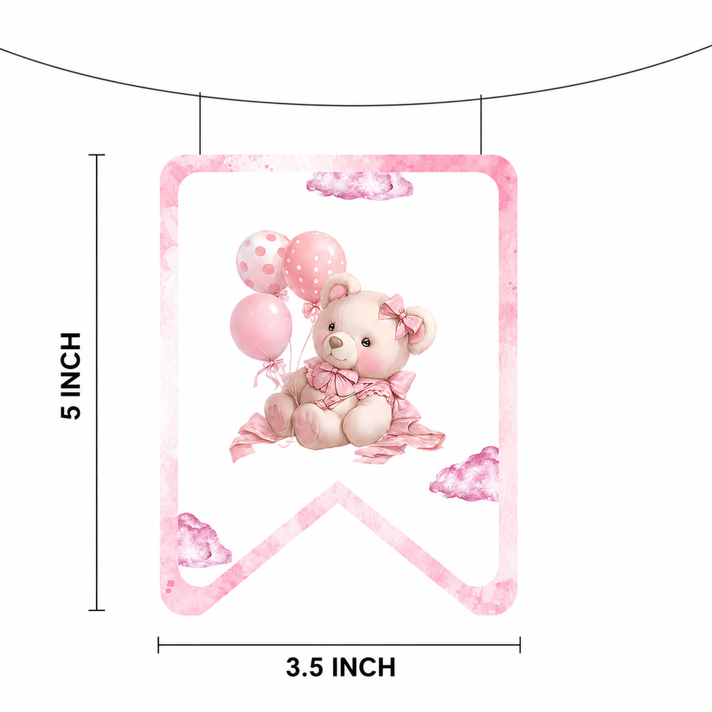 Baby Girl Welcome Banner | Personalised Newborn Welcome Decor