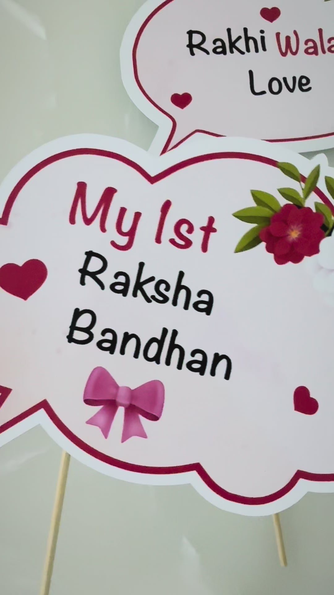 First Rakhi Photo Booth Props | First Rakshabandhan Party Decor
