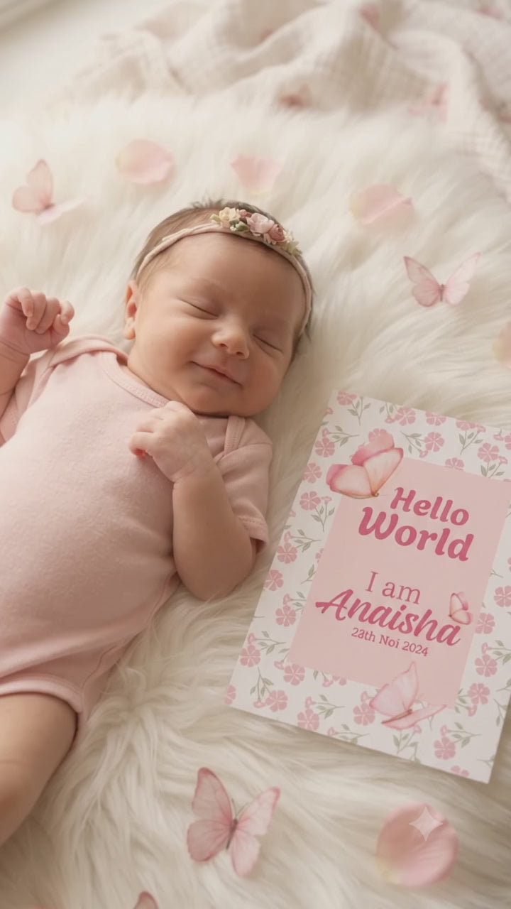 Butterfly Theme Milestone Cards  |  Baby Monthly Cards
