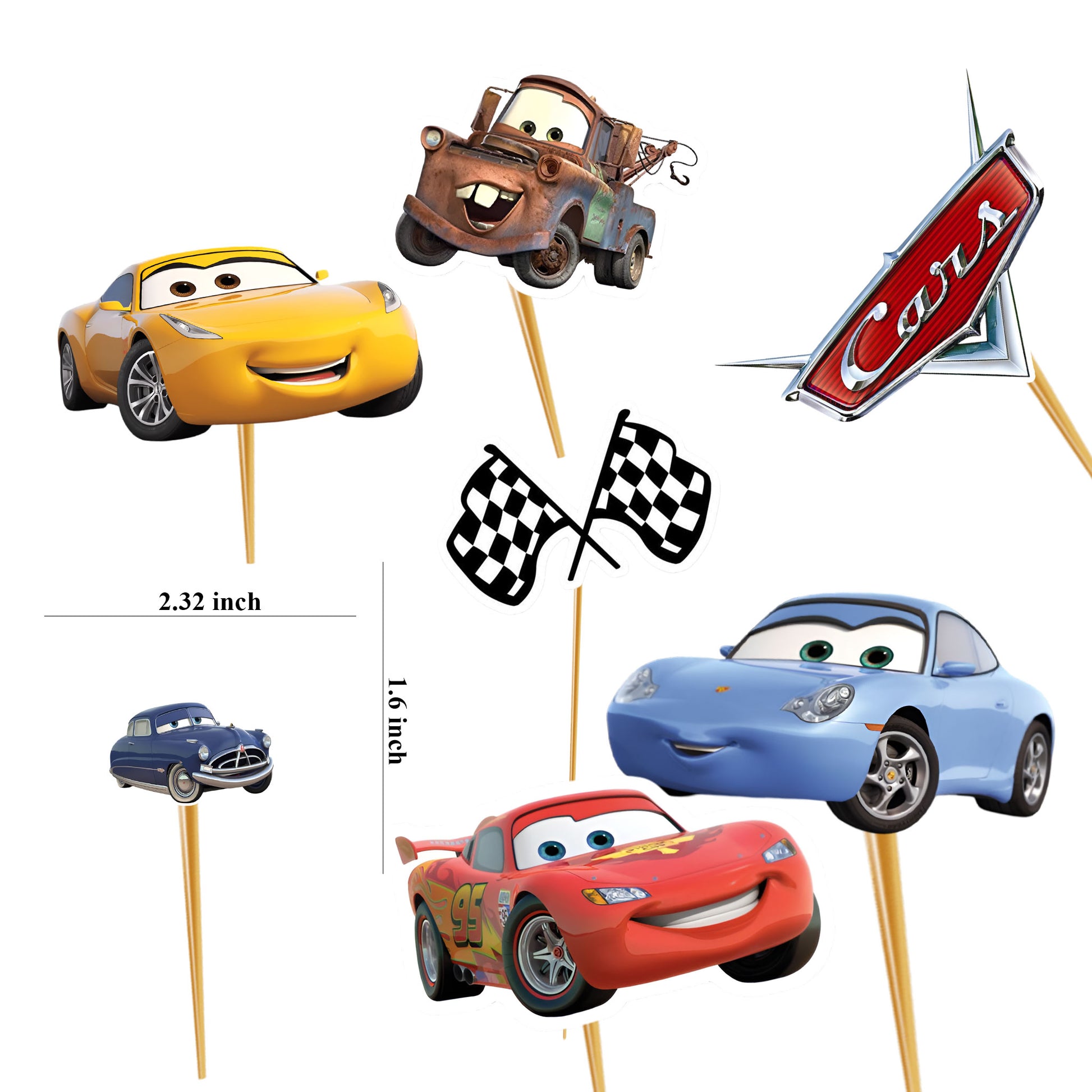 Car Theme Printed Cake Topper