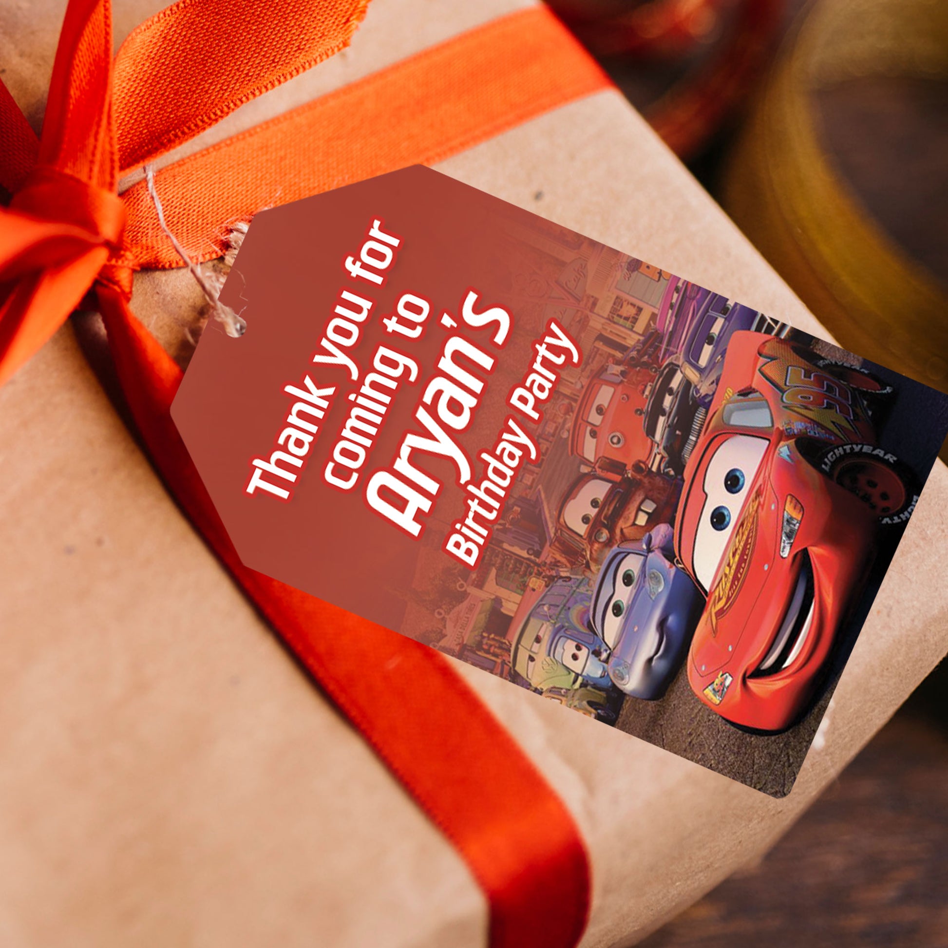 Car Theme Gift Tag
