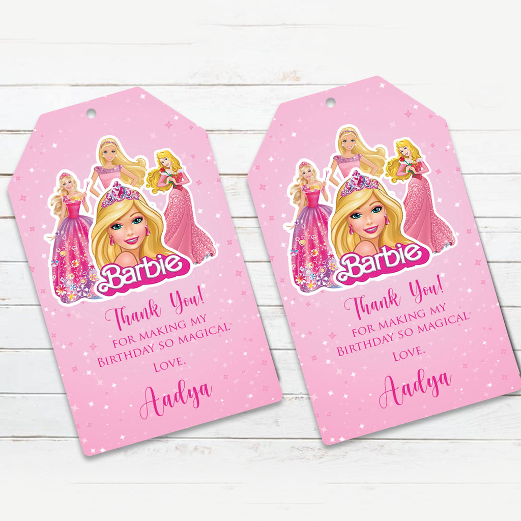 Barbie Theme Gift tag
