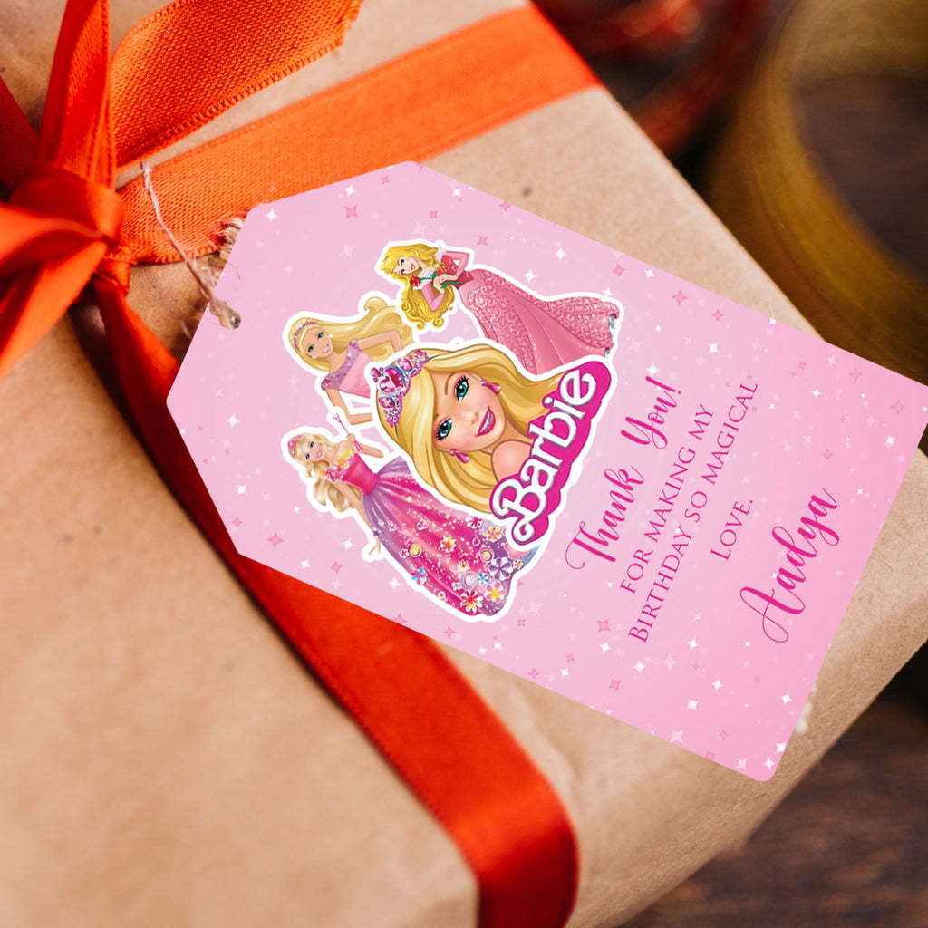 Barbie Theme Gift tag