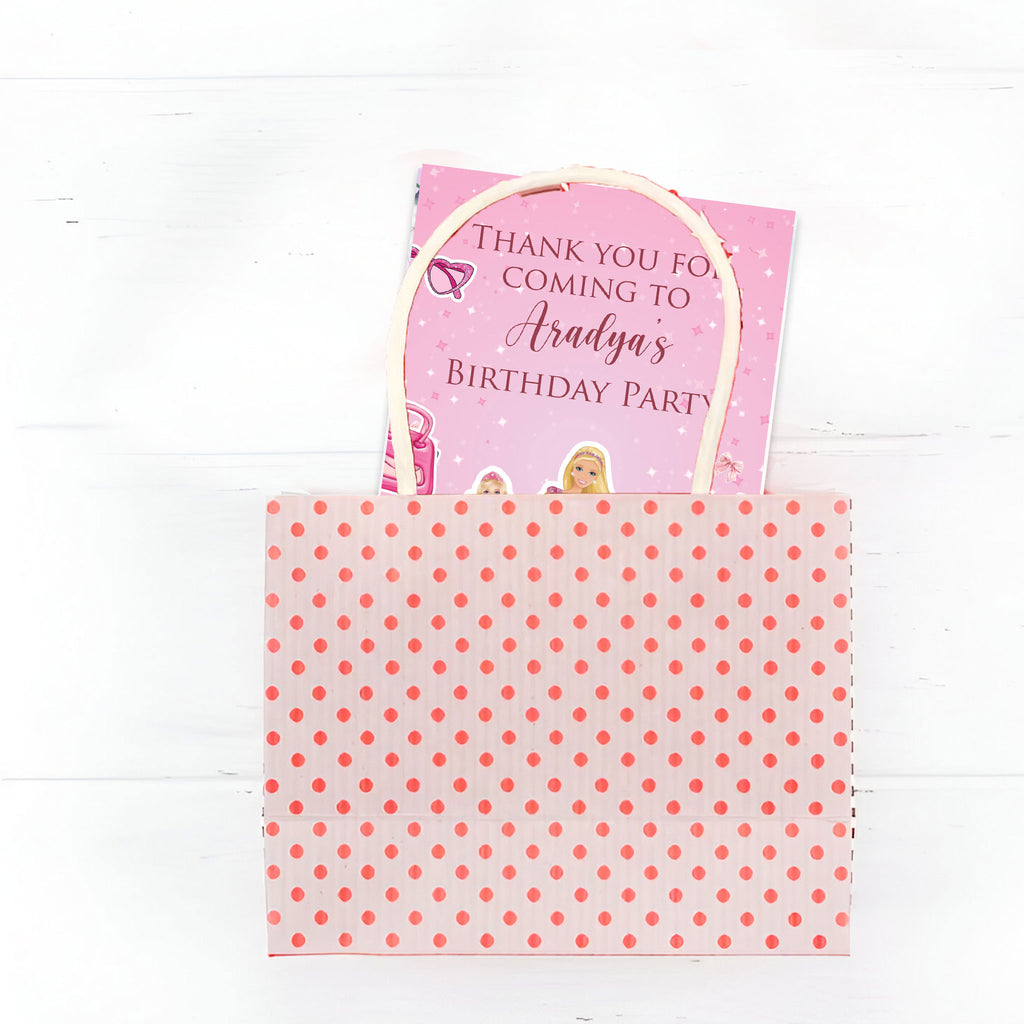 Barbie Theme Thank You Card